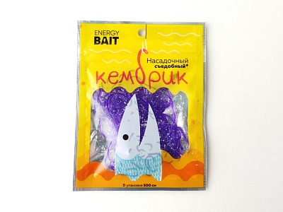 Кембрик съедобный ENERGY BAIT фиолетовый (5м)