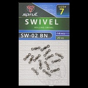 Вертлюг SPRUT SW-02 BN №7/20kg Rolling swivel (уп.14шт)