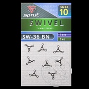 Вертлюг SPRUT SW-36 BN №10/8kg 3-Way swivel (уп.8шт)
