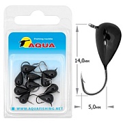 Капля с ушком, обмазка d4мм 1,15гр 119093 Мормышка ВОЛЬФРАМ AQUA (BL) (уп.10 шт)