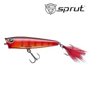 Воблер SPRUT Hikari Pop 3D 65TW-YRP 65mm 7gr top water
