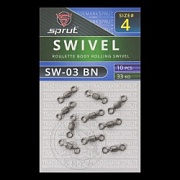 Вертлюг SPRUT SW-03 BN №4/33kg Roulette body rolling swivel (уп.10шт)
