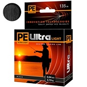 Плет. шнур PE ULTRA LIGHT BLACK 0.14m 135m (черный)