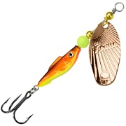 Блесна AQUA FISH SHELL-2, вес- 9,0g, лепесток №2 (медь), цвет тела 05 (оранж-жел) 124186