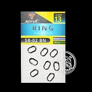 Кольцо заводное SPRUT SR-02 BN №13/30kg Oval split ring (уп.8шт)