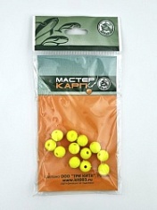 Бусина (пакет) d.9 ЖЕЛТАЯ (силикон) (уп/12шт)