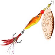 Блесна AQUA FISH LONG EXTRA-3, с оперением 20,0g, цвет 05 (жел-оранж. флюр, медь) 129855