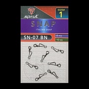 Карабин SPRUT SN-07 BN №1/10kg Italian snap (уп.8шт)