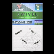 Вертлюг SPRUT SW-22 BN №6/25kg 2-Joint rolling swivel (уп.4шт)