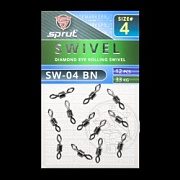 Вертлюг SPRUT SW-04 BN №4/33kg Diamond eye rolling swivel (уп.12шт)