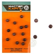 Бусина (пакет) d.7 КОРИЧНЕВАЯ (силикон) (уп/15шт)