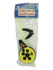 УДОЧКА зимняя "Балалайка" УС-3 (хлыст поликарб.) желтая (индивид. пакет)