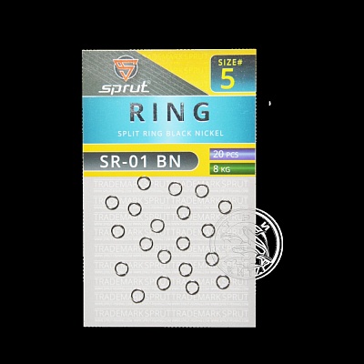Кольцо заводное SPRUT SR-01 BN №6/12kg Split ring black nickel (уп.16шт)