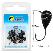 Капля с ушком, обмазка c винтом d3,2мм 0,48гр 119105 Мормышка ВОЛЬФРАМ AQUA (BLP) (уп.10 шт)