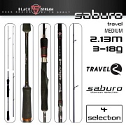 Спиннинг Sprut Saburo Travel 213L 3-18g 4-10lb SST704LFS