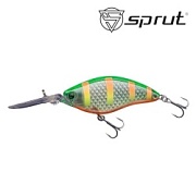 Воблер SPRUT Moretto 3D 70F-CRGR-STR 70mm 18.5gr загл.2.5-3.5m floating