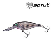 Воблер SPRUT Buri Shad 3D 70F-SBK-3D 70mm 11gr загл. 2.0-3.0m floating