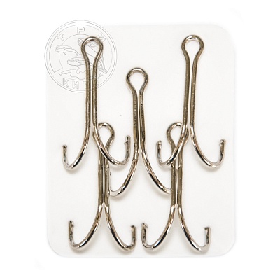Крючок Sprut двойной Kiba SD-36 NK №1/0 (Double Round Bend NickelHook) (уп,5шт)