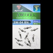 Вертлюг SPRUT SW-04 BN №3/38kg Diamond eye rolling swivel (уп.10шт)
