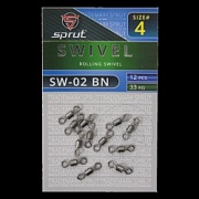Вертлюг SPRUT SW-02 BN №4/33kg Rolling swivel (уп.12шт)