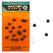 Бусина (пакет) d.6 ЗЕЛЕНАЯ (силикон) (уп/20шт)