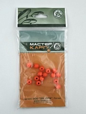 Бусина (пакет) d.7 ОРАНЖЕВАЯ (силикон) (уп/15шт)