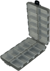 КОРОБОЧКА СЧ-4 для рыболовных мелочей ДЫМКА (20 отделений) (150*85*35мм)