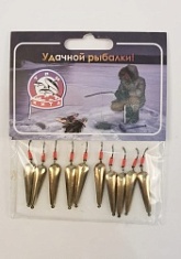 Блесна зимняя с подвесным крючком (латунь) 3,5гр. (уп/10шт)