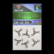 Вертлюг SPRUT SW-36 BN №5/17kg 3-Way swivel (уп.6шт)