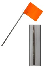 ФЛАЖОК для жерлицы МЕТАЛЛИЧЕСКИЙ L-50см (оранжевый) УЦЕНКА! РЖАВЧИНА!