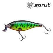 Воблер SPRUT Saba Shad 3D 70F-LGRT-3D 70mm 9.2gr загл.1.0-2.0m floating