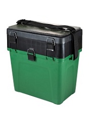 ЯЩИК ЗИМНИЙ, зеленый большой "ТРИ КИТА" (4+4 отделения для приманок) (380*360*240)