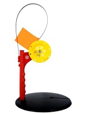 Жерлица "СНЕЖИНКА" со стопором, катушка d.85, Красная стойка, дно d200