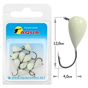 Капля с ушком, обмазка d3,2мм 0,48гр 119088 Мормышка ВОЛЬФРАМ AQUA (P) (уп.10 шт)