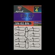 Карабин SPRUT SN-02 BN №4/35kg Fastlock snap (уп.10шт)