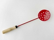 ЧЕРПАК для льда окрашенный (ручка пласт. под ДЕРЕВО), красный