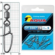 Карабин с вертлюгом AQUA SY-3007 №05 (8шт)