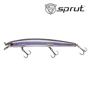 Воблер SPRUT Haku 3D 130F-SBK-3D 130mm 14.5gr загл. 0.5-1.0m floating