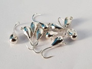 КАПЛЯ с ушком d4 Мормышка ВОЛЬФРАМ (серебро) (уп.10шт.)