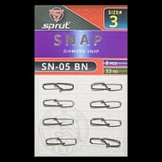 Карабин SPRUT SN-05 BN №3/33kg Diamond snap (уп.8шт)