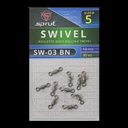 Вертлюг SPRUT SW-03 BN №5/30kg Roulette body rolling swivel (уп.10шт)