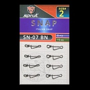Карабин SPRUT SN-07 BN №2/15kg Italian snap (уп.8шт)