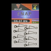 Карабин SPRUT SN-07 BN №4/40kg Italian snap (уп.8шт)