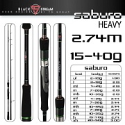 Спиннинг Sprut SABURO 274H 15-40g 8-22lb SS902HFS