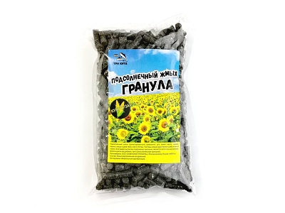 Жмых подсолнечника гранулы  8мм "КУКУРУЗА" 500гр.