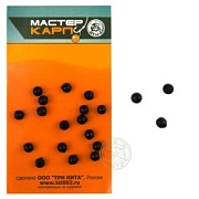 Бусина (пакет) d.6 ЧЕРНАЯ (силикон) (уп/20шт)