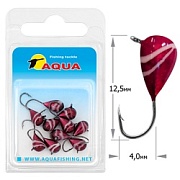 Капля с ушком, обмазка c винтом d3,2мм 0,48гр 119104 Мормышка ВОЛЬФРАМ AQUA (RuP) (уп.10 шт)