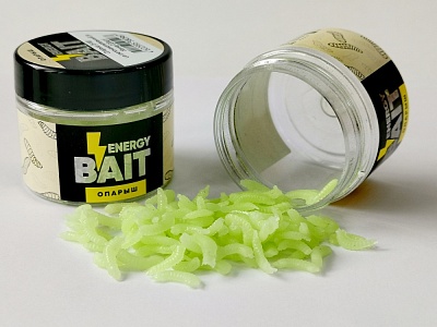 Искусств. насадка "ENERGY BAIT" ОПАРЫШ (S-M), цв. светонакоп., ароматизир. (120шт)