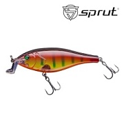Воблер SPRUT Saba Shad 3D 70F-YRP-3D 70mm 9.2gr загл.1.0-2.0m floating