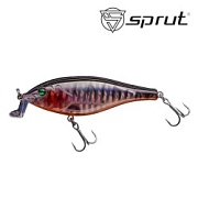 Воблер SPRUT Saba Shad 3D 57F-ST-3D 57mm 6gr загл.1.0-1.7m floating